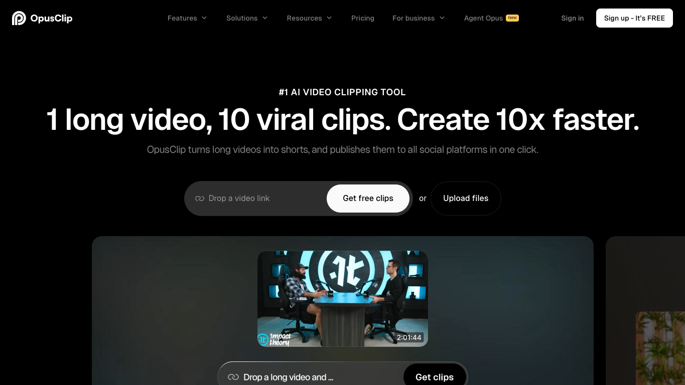 Opus Clip screenshot
